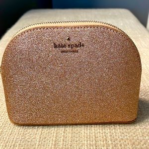 Kate Spade pink glitter accessories pouch, like new